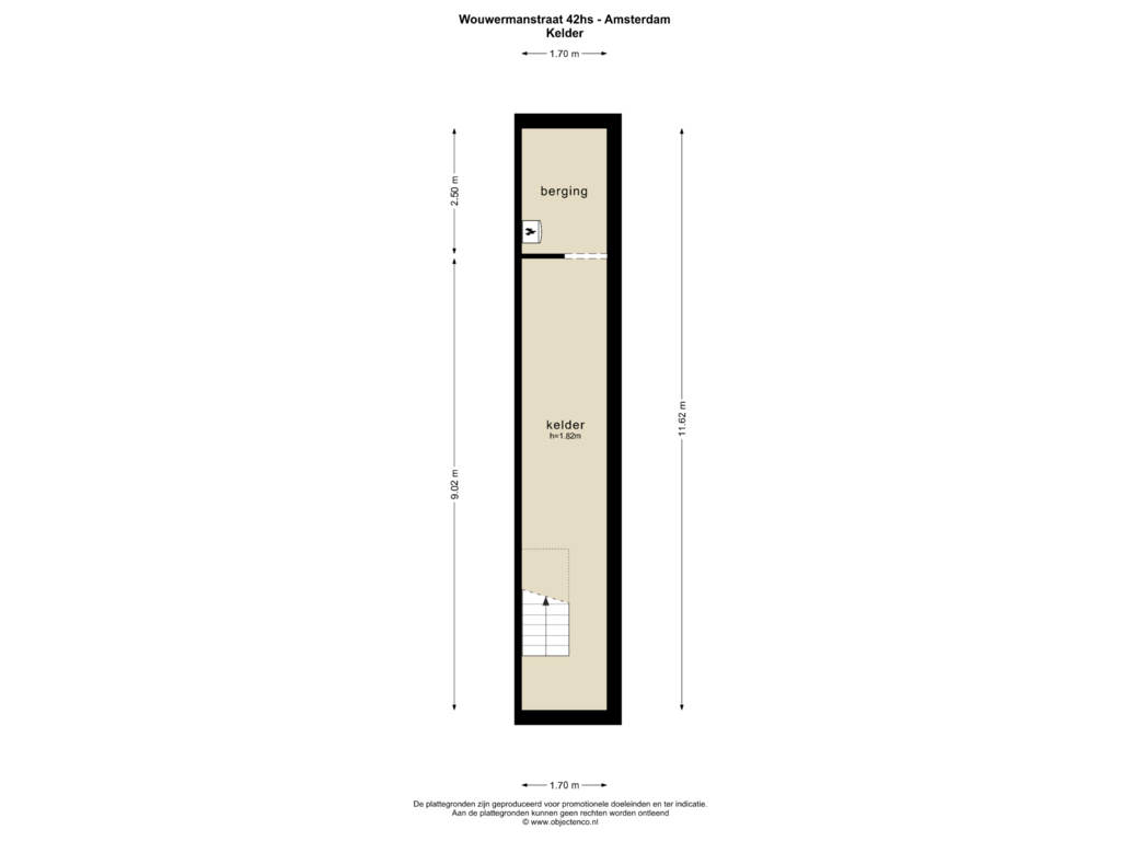 View floorplan of KELDER of Wouwermanstraat 42-H