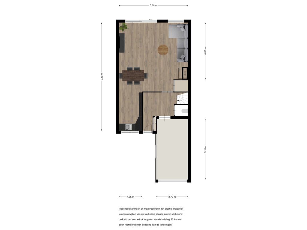 View floorplan of First floor of Vogelkers 41