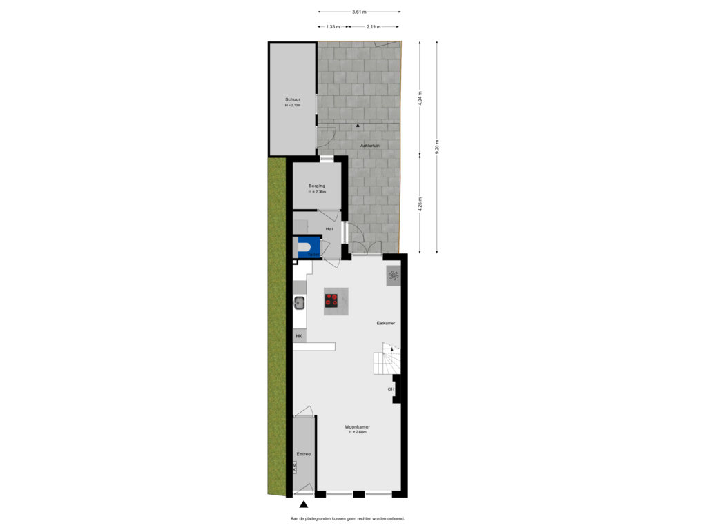 View floorplan of Situatie of Hendrik Mandeweg 38