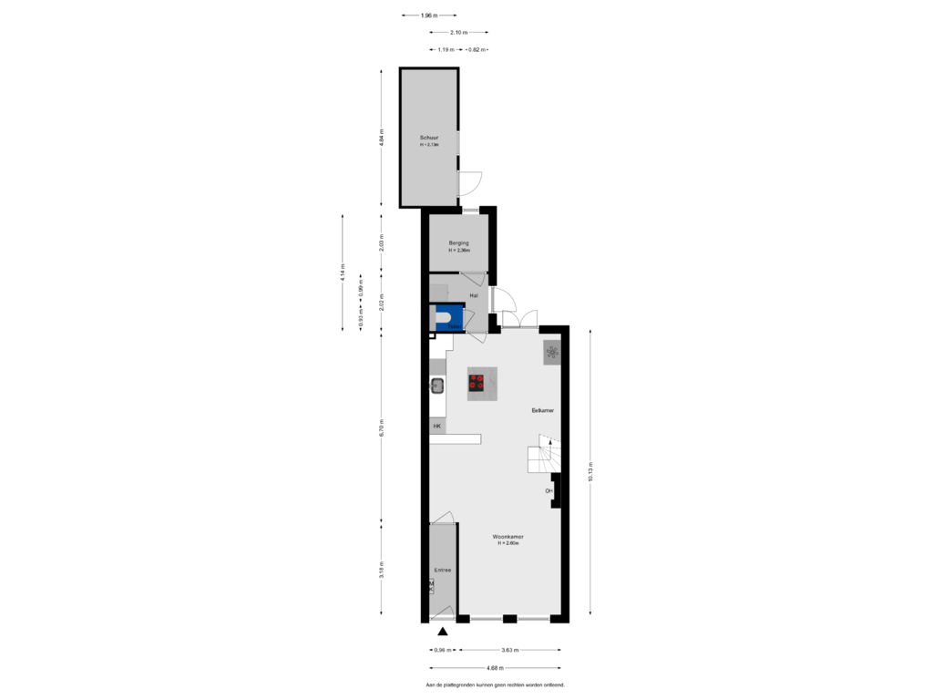 View floorplan of Begane grond of Hendrik Mandeweg 38