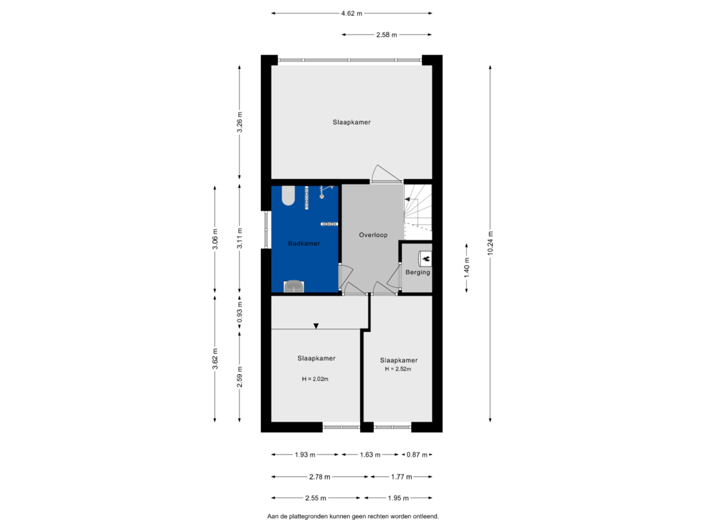 View floorplan of 1e Verdieping of Hendrik Mandeweg 38