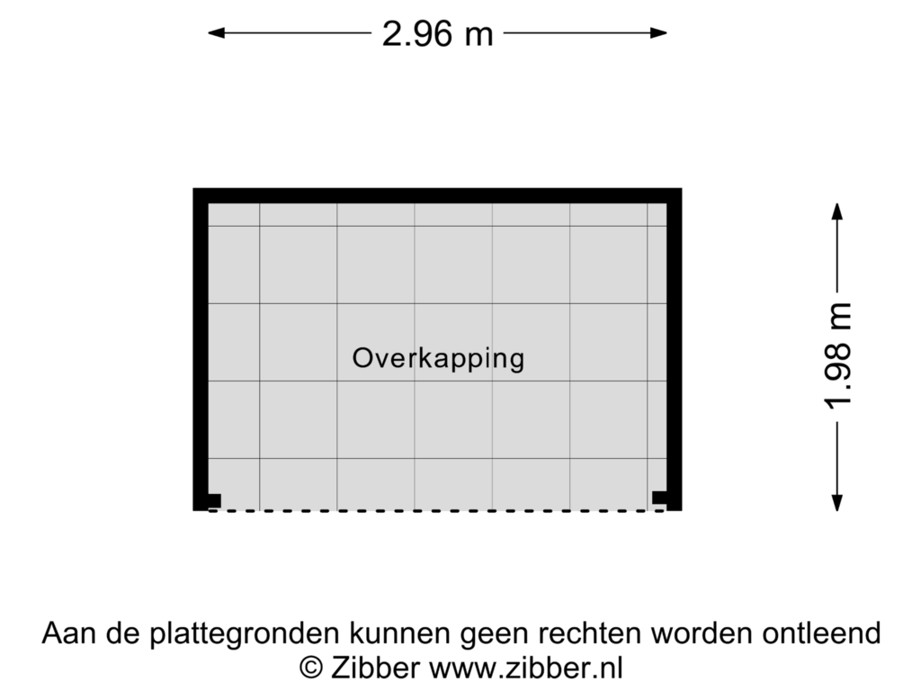 Bekijk plattegrond van Overkapping van Zandkreekstraat 19