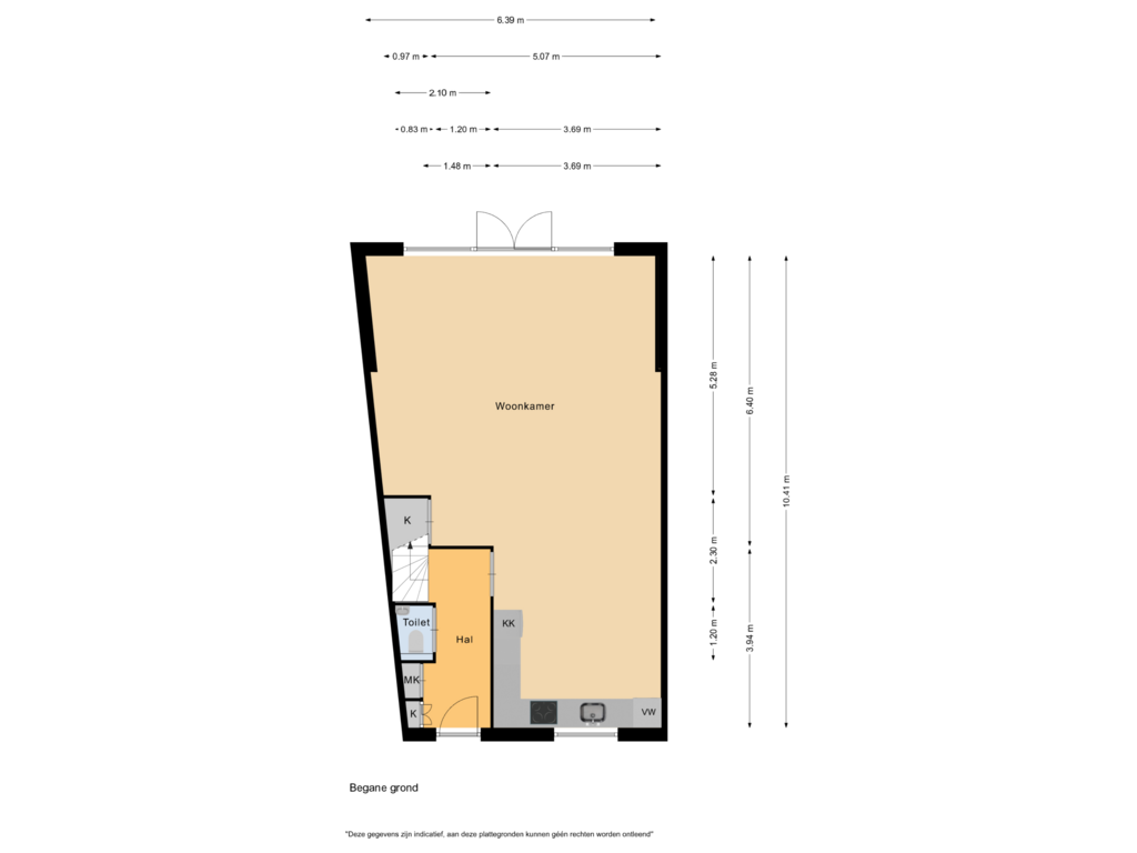 Bekijk plattegrond van Begane grond van Vrije Heerlijkheid 53