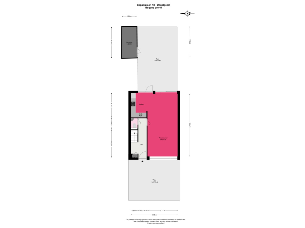 Bekijk plattegrond van Begane grond van Begonialaan 18