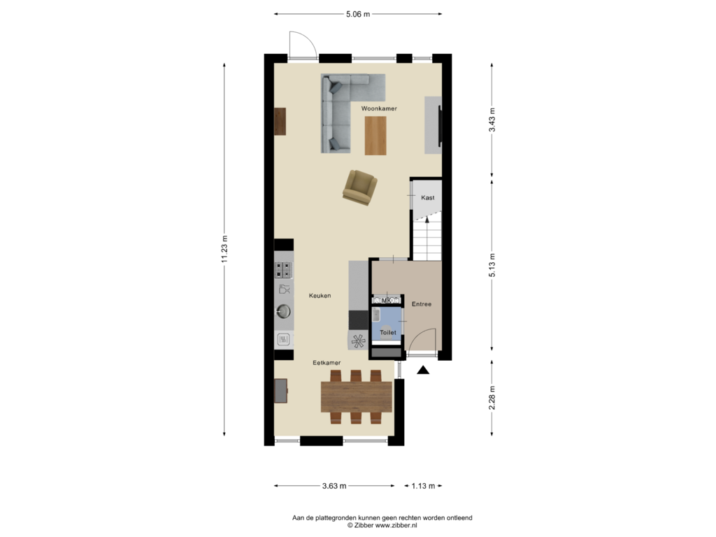 View floorplan of Begane Grond of Abdijberg 18