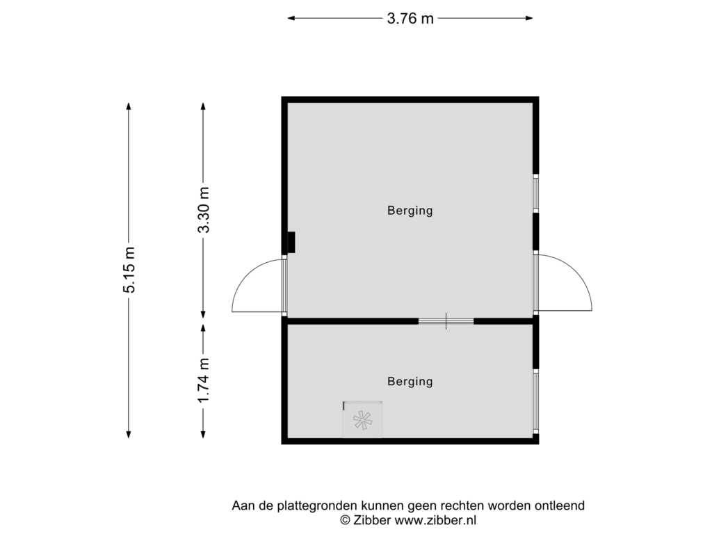 View floorplan of Berging of Abdijberg 18