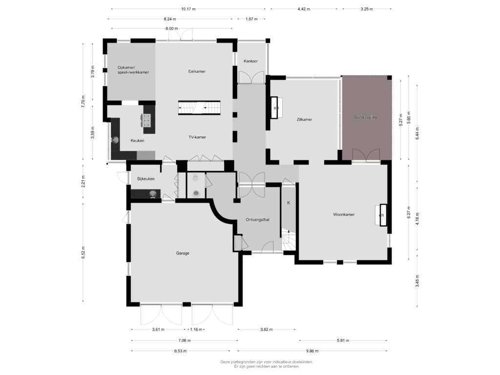 View floorplan of BEGANE GROND of Prinses Margrietlaan 13