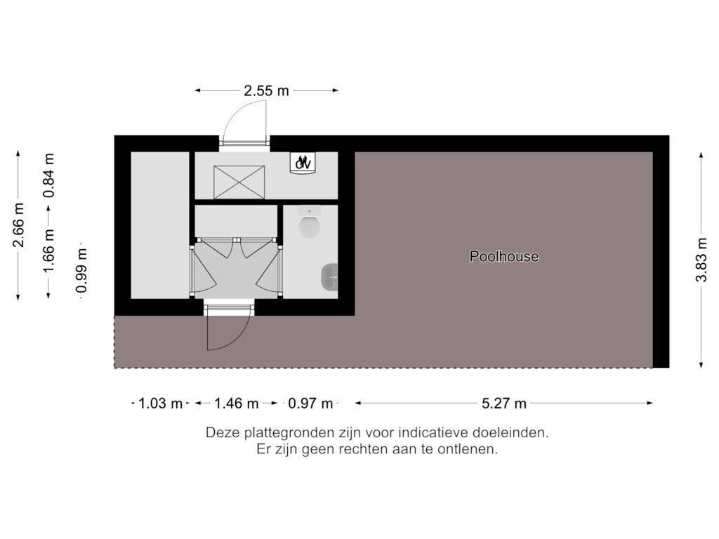 View floorplan of POOL HOUSE of Prinses Margrietlaan 13