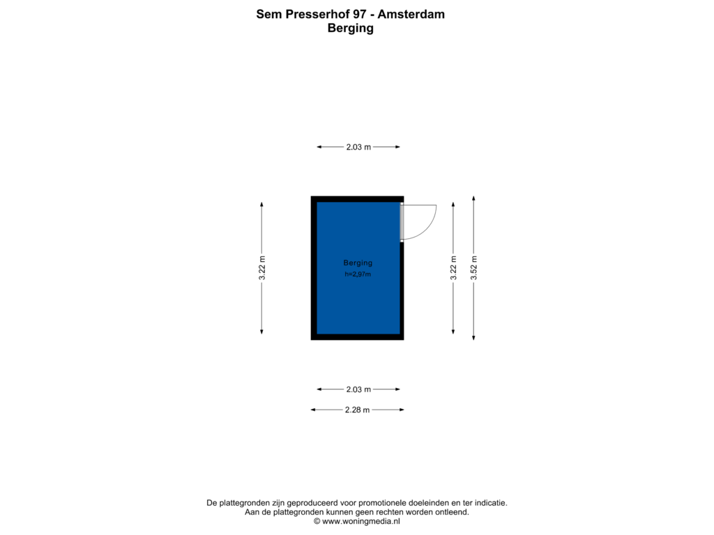 Bekijk plattegrond van Berging van Sem Presserhof 97