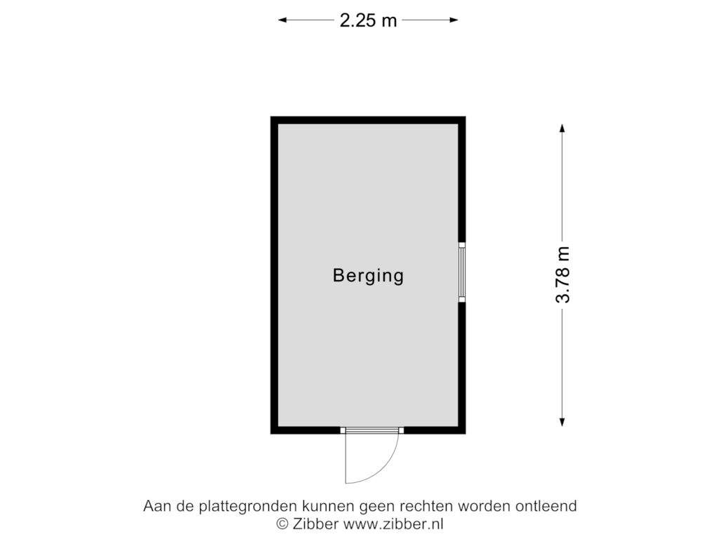 View floorplan of Berging of Buizerdstraat 22