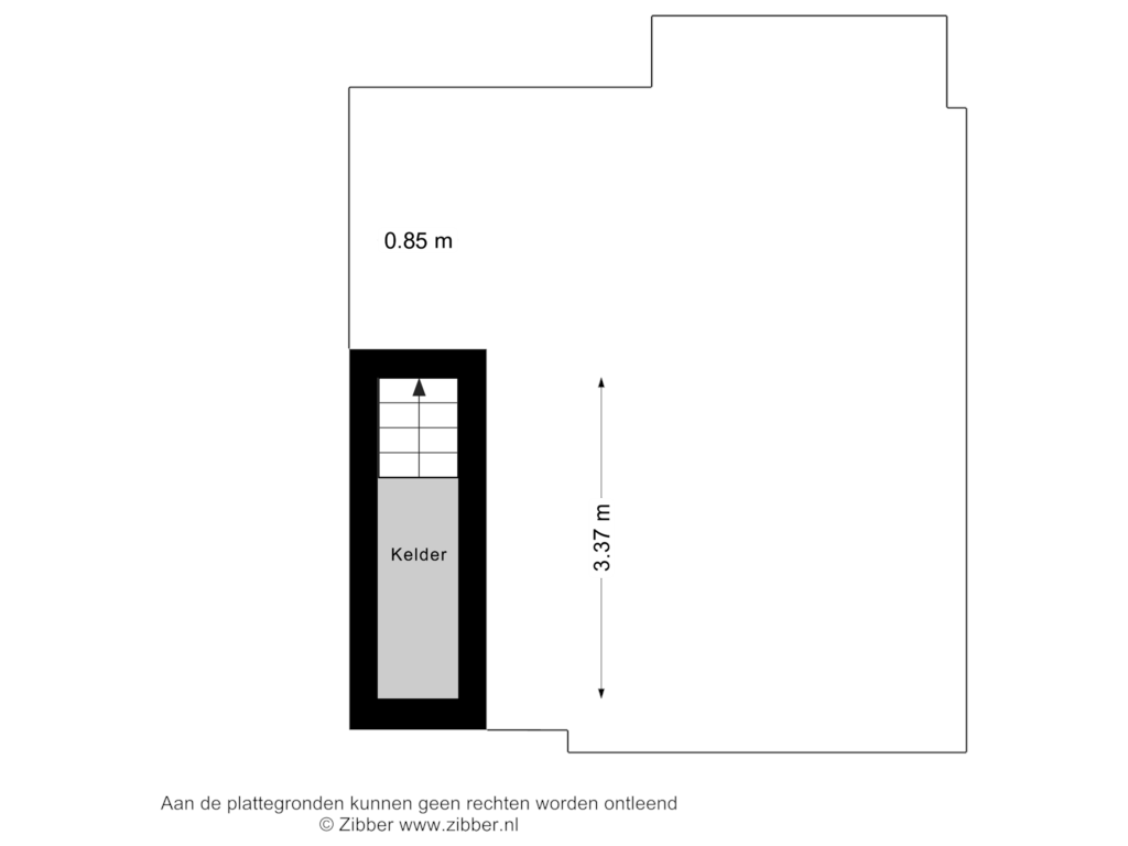 View floorplan of Kelder of Buizerdstraat 22