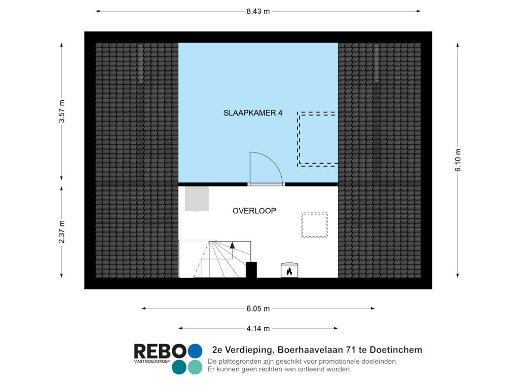 Bekijk plattegrond van 2e Verdieping van Boerhaavelaan 71