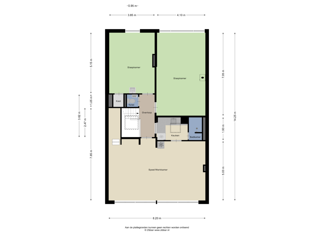 View floorplan of Tweede Verdieping of St. Annastraat 165