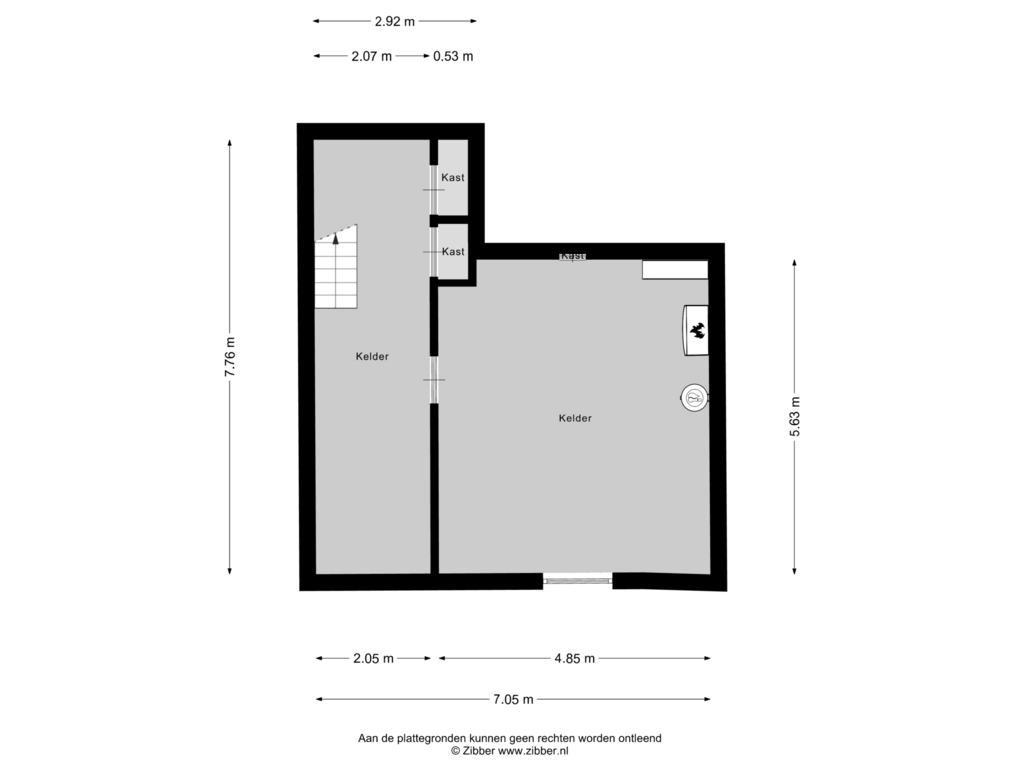 View floorplan of Kelder of St. Annastraat 165