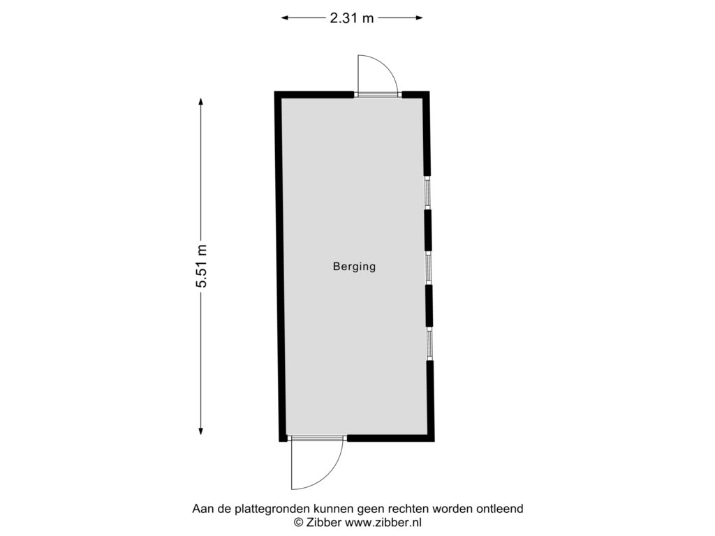 View floorplan of Berging of St. Annastraat 165