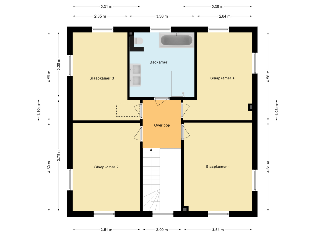 Bekijk plattegrond van Eerste verdieping van Het Loo 16