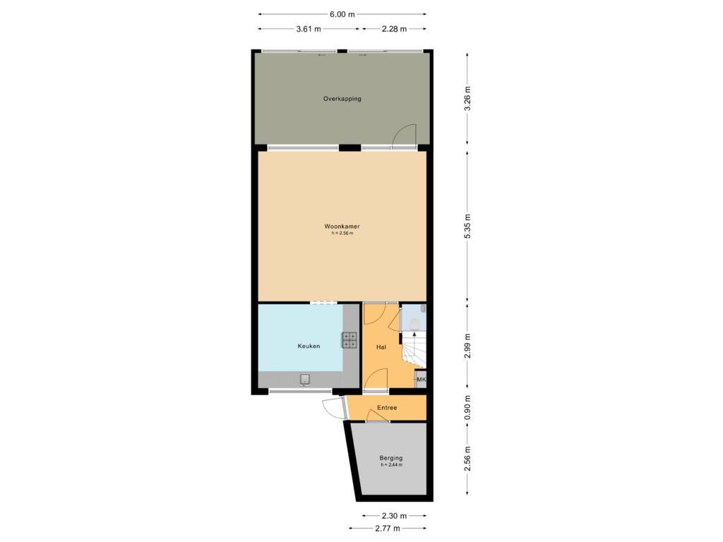 View floorplan of Begane grond of Jolstraat 138