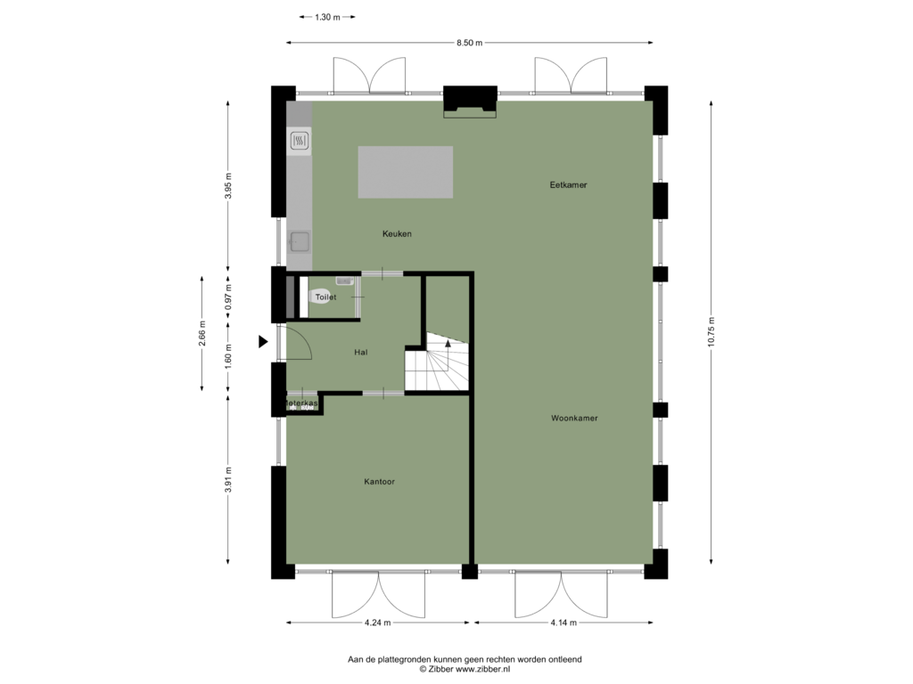 Bekijk plattegrond van Begane Grond van Villa 1 (Bouwnr. 2)