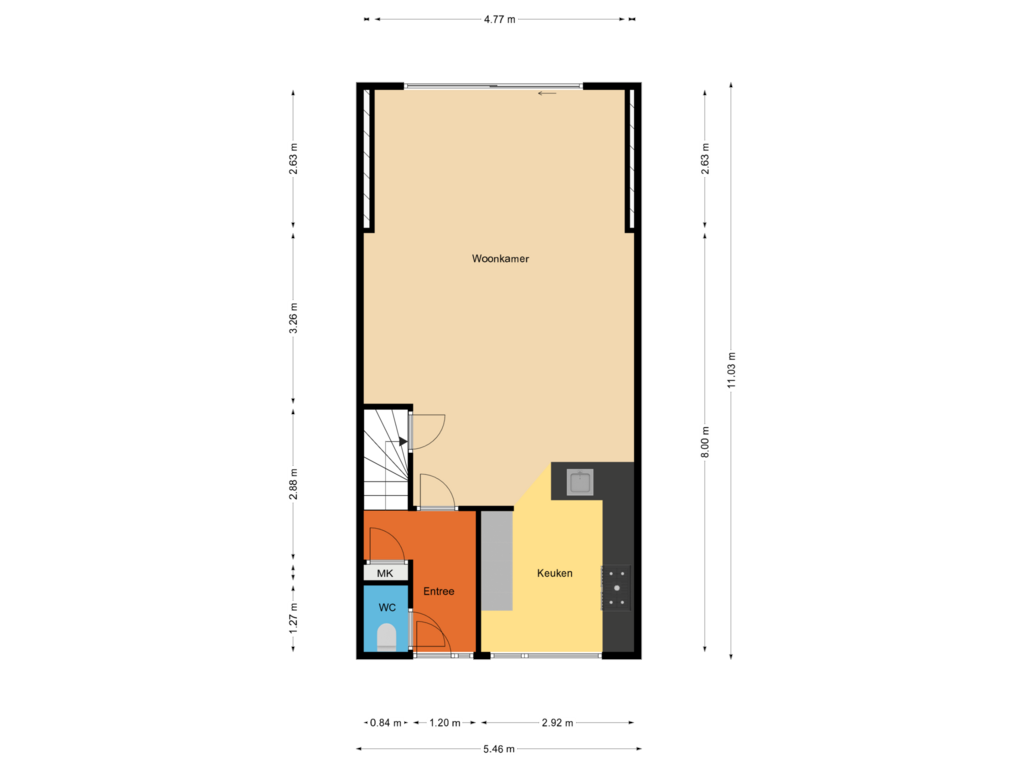 View floorplan of Begane grond of Strandgaper 4