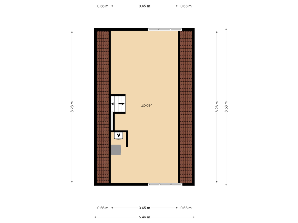 View floorplan of Tweede verdieping of Strandgaper 4