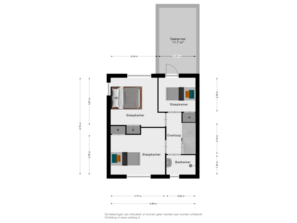 Bekijk plattegrond van Woonlaag 2 van G J Piksenstraat 60