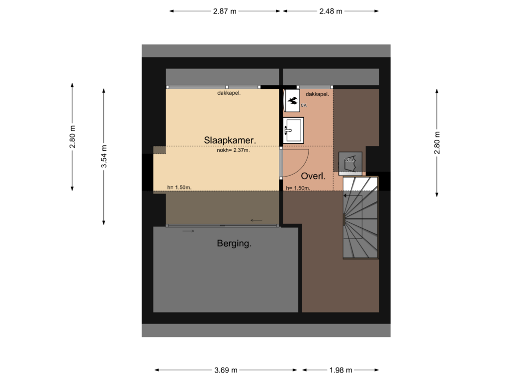 View floorplan of 2e Verdieping of Wiekslag 341