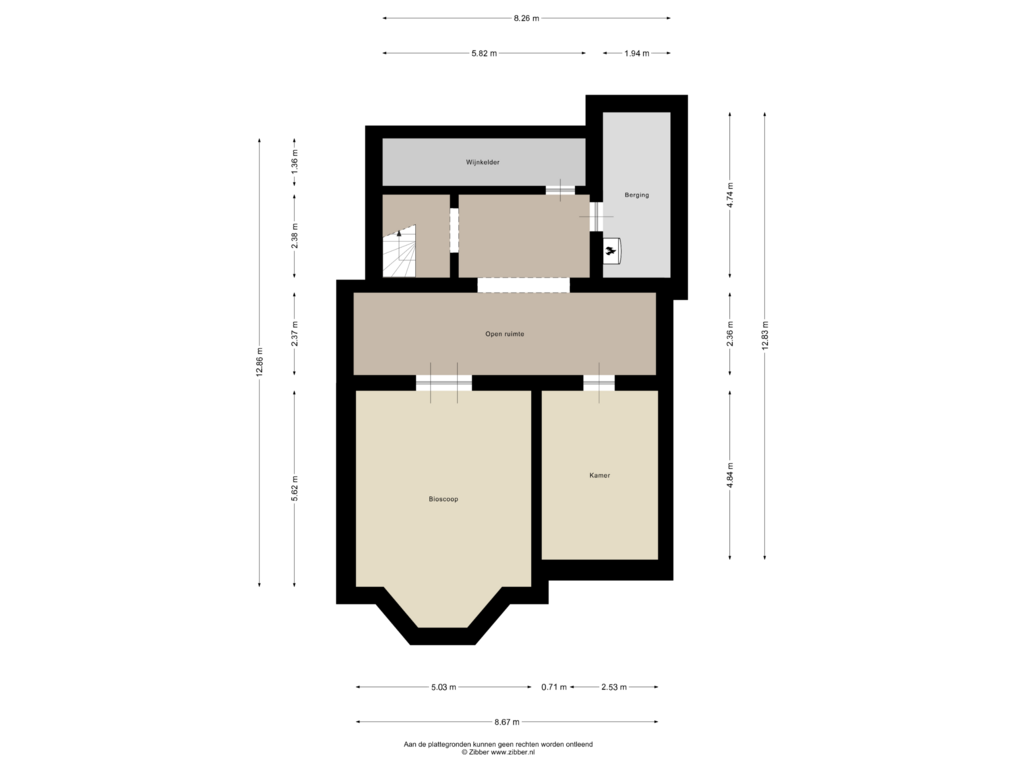 Bekijk plattegrond van Souterrain van Pauluslaan 156