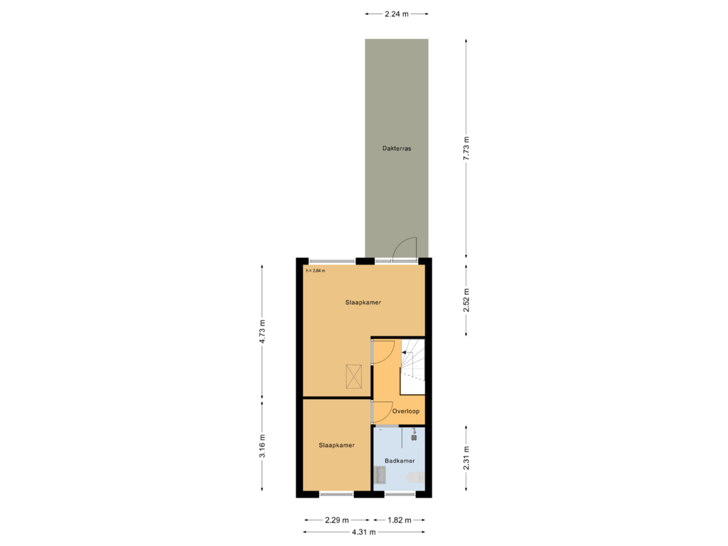 Bekijk plattegrond van Eerste verdieping van Bothastraat 46