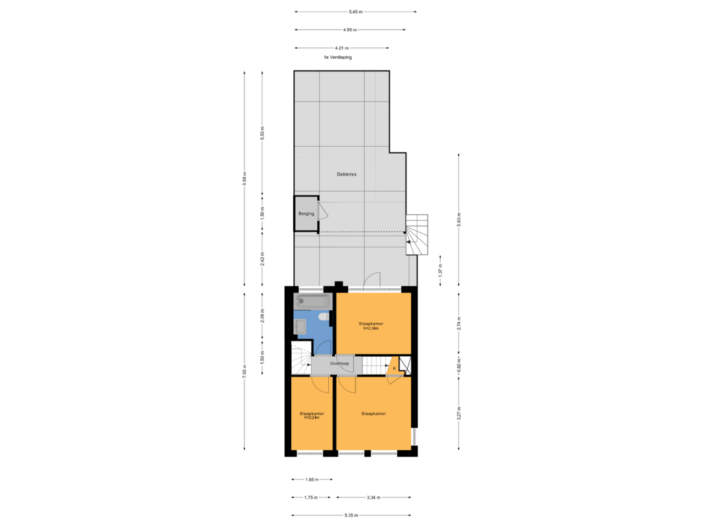 Bekijk plattegrond van 1e Verdieping van Schimmelpenninck van der Oyeweg 2