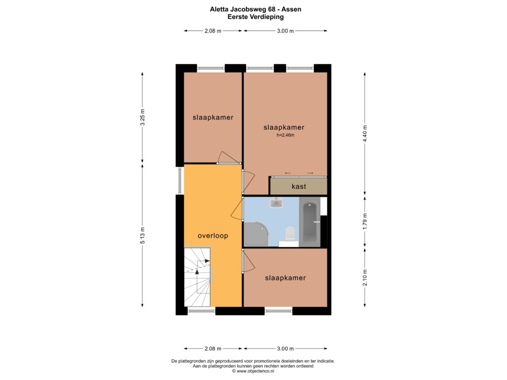 Bekijk plattegrond van EERSTE VERDIEPING van Aletta Jacobsweg 68