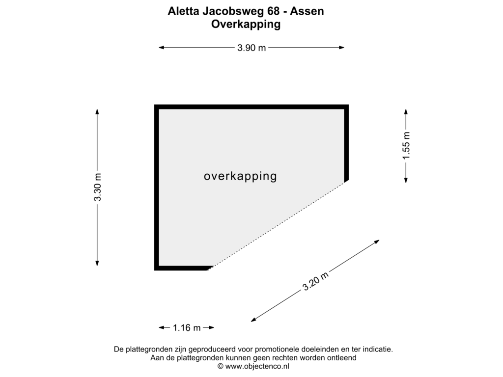 Bekijk plattegrond van OVERKAPPING van Aletta Jacobsweg 68