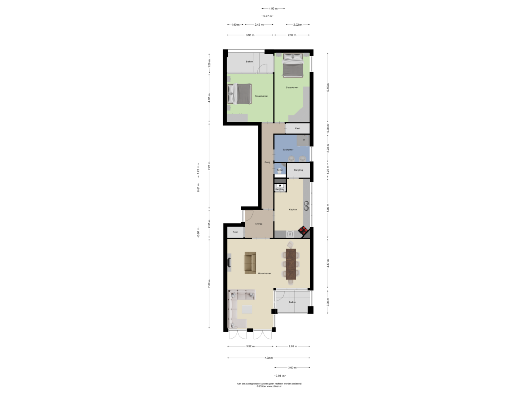 View floorplan of Appartement of Maasboulevard 207