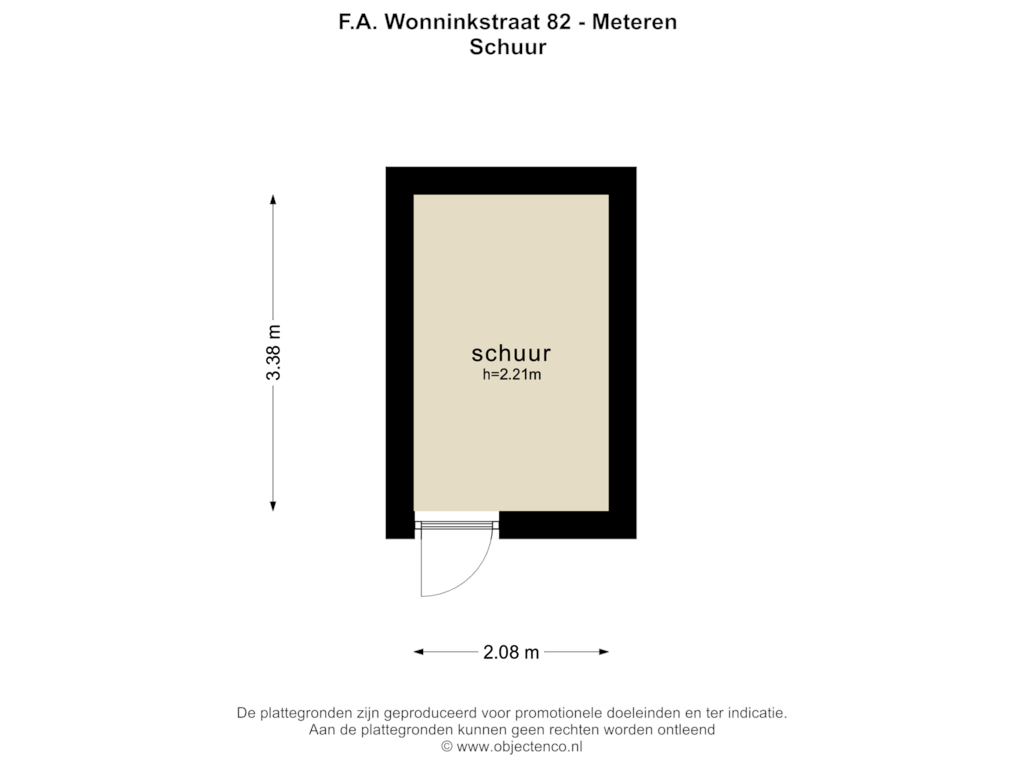 Bekijk plattegrond van SCHUUR van F.A. Wonninkstraat 82