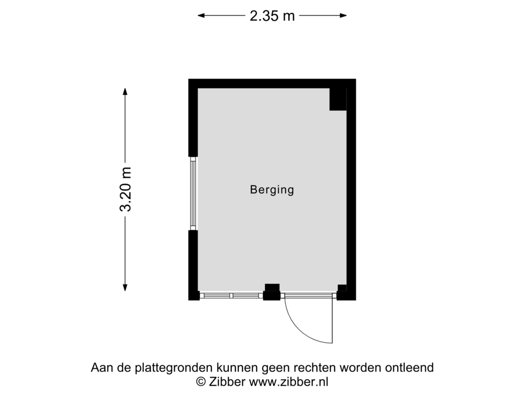 Bekijk plattegrond van Berging van Bredeweg 380