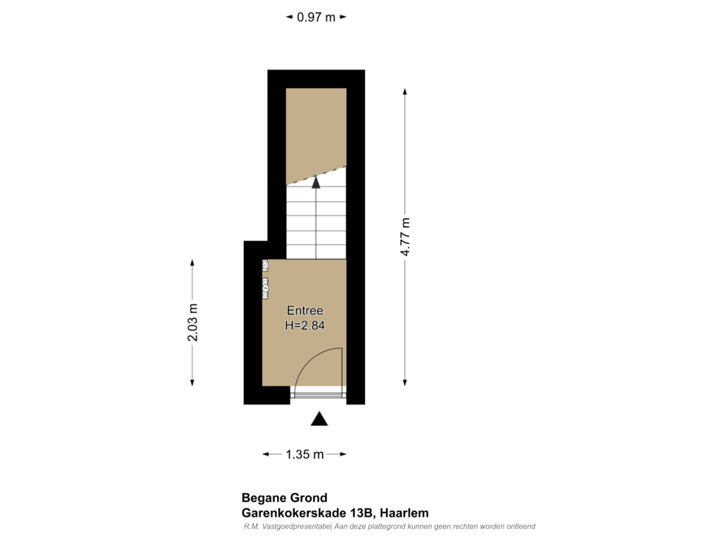 View floorplan of Begane Grond of Garenkokerskade 13-B