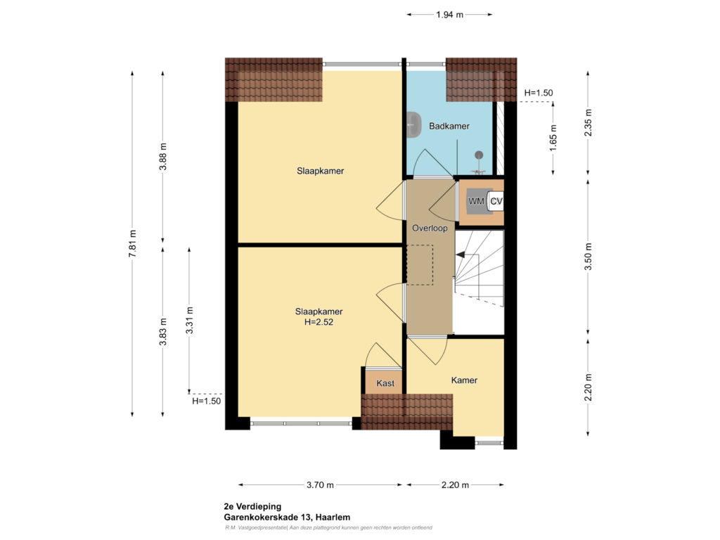 View floorplan of 2e Verdieping of Garenkokerskade 13-B