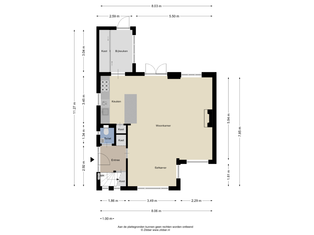 Bekijk plattegrond van Begane Grond van Lijtweg 38