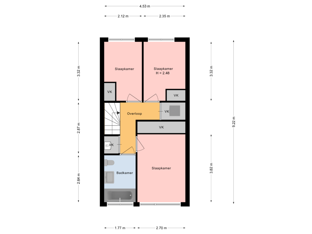 Bekijk plattegrond van eerste etage van Koningstraat 112