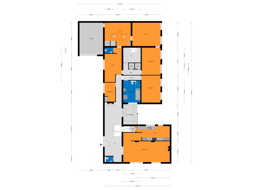 Bekijk plattegrond van Begane grond van Van Hogendorpstraat 3