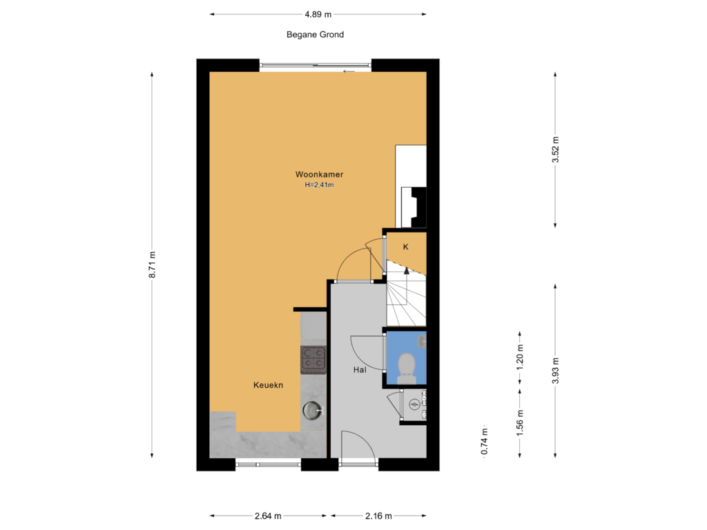 View floorplan of Begane Grond of Burgemeestersrand 182