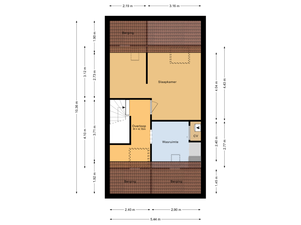 Bekijk plattegrond van Tweede verdieping van Tiarastraat 12