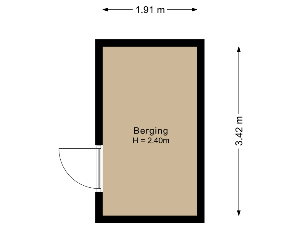 Bekijk plattegrond van Berging van Tiarastraat 12