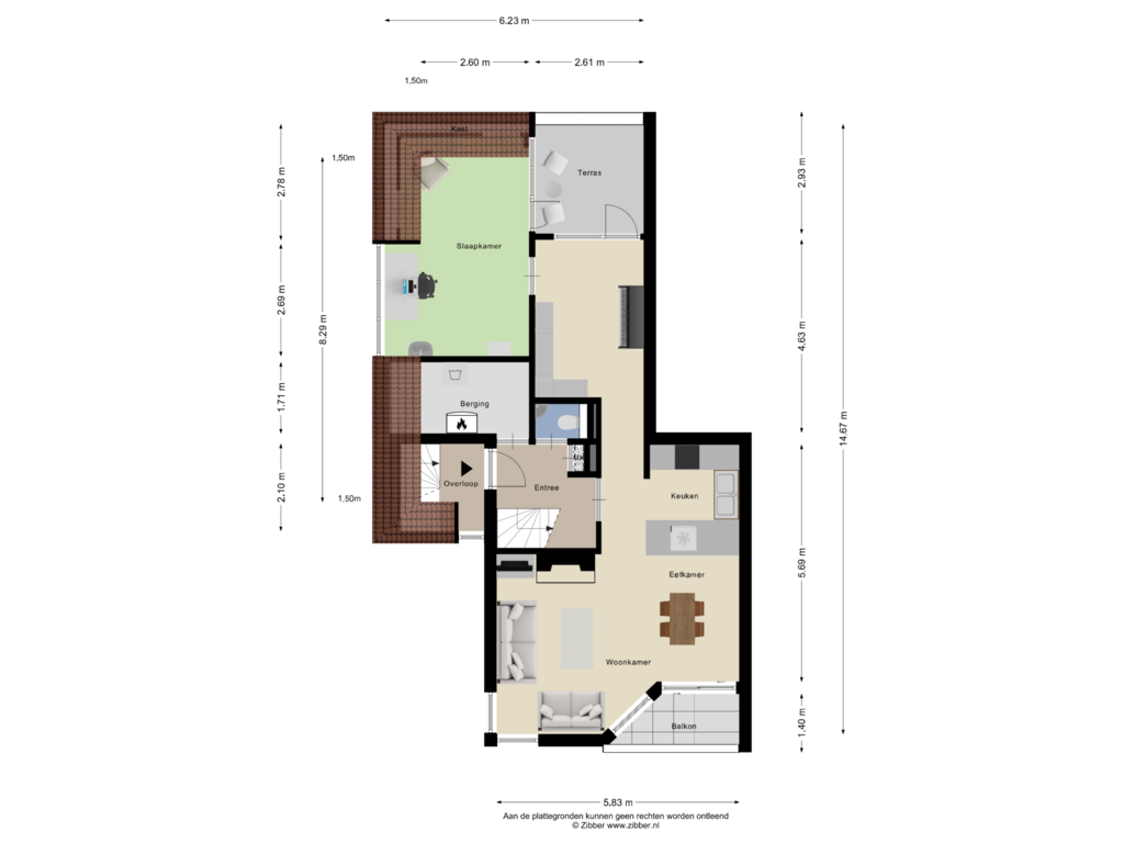 View floorplan of Begane Grond of Kerkstraat 4-C