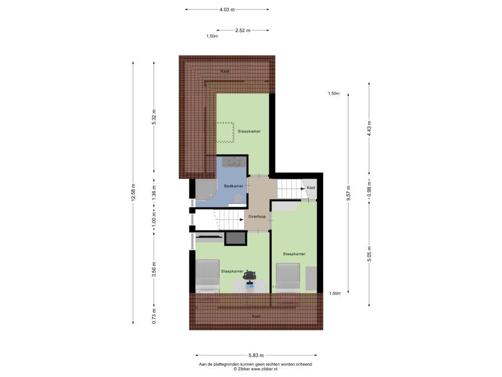 View floorplan of Eerste Verdieping of Kerkstraat 4-C