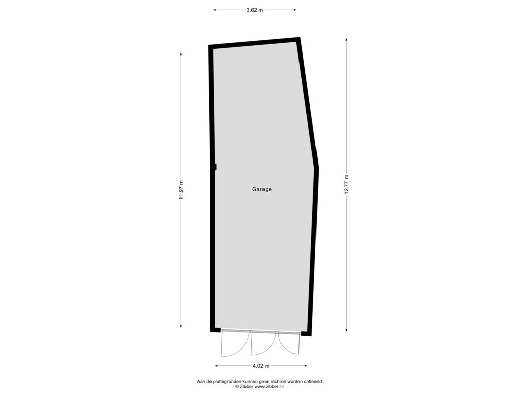 View floorplan of Garage of Kerkstraat 4-C