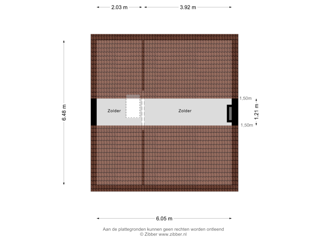 Bekijk plattegrond van Zolder van Visscherij 10