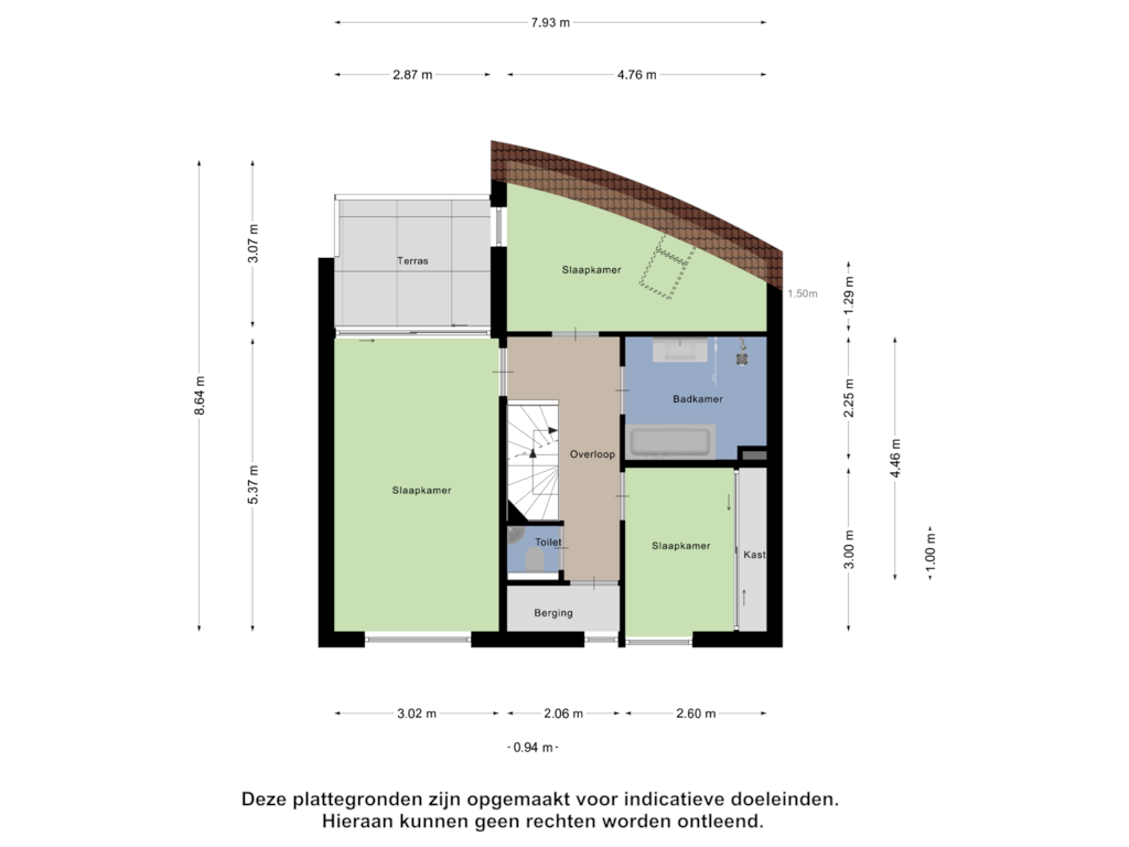 Bekijk plattegrond van Eerste Verdieping van Schieland 48