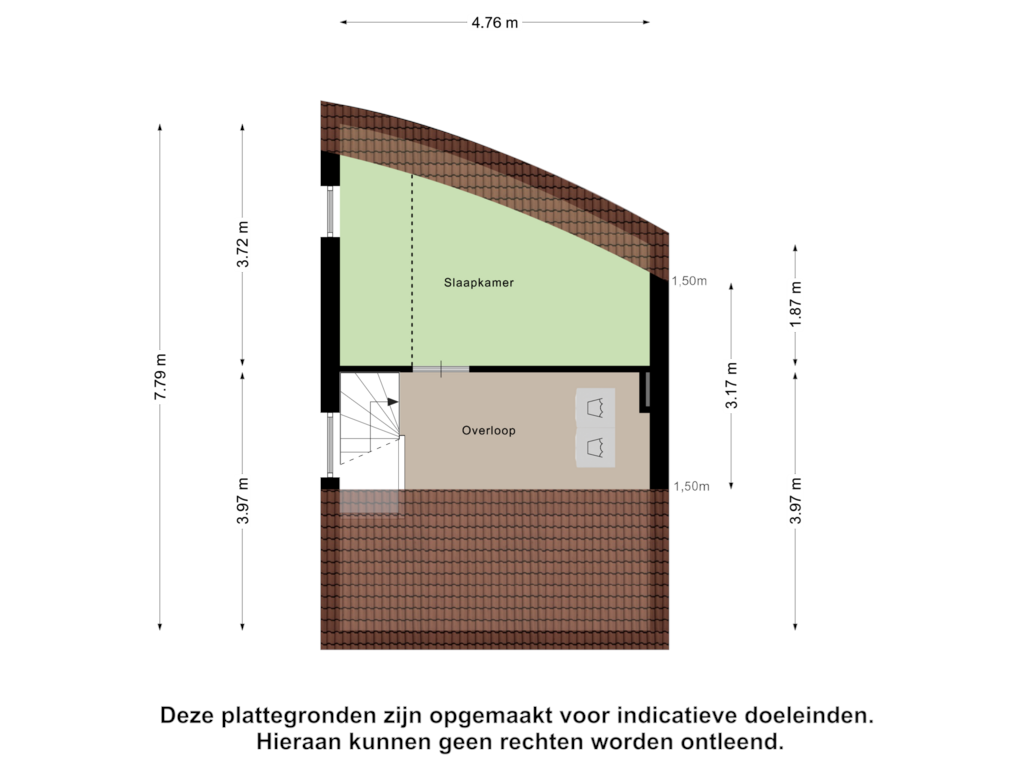 Bekijk plattegrond van Tweede Verdieping van Schieland 48