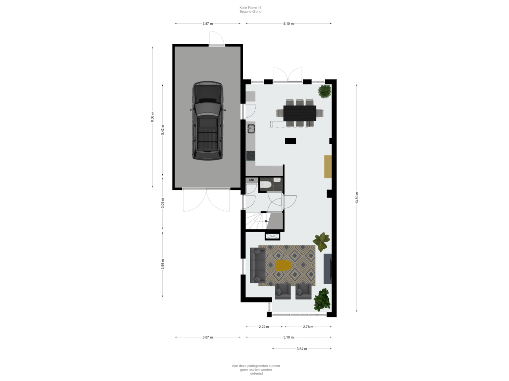 View floorplan of Begane Grond of Klein Rome 16