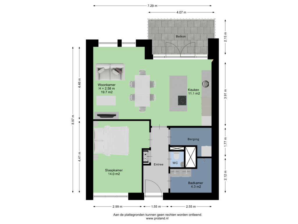 View floorplan of Appartement of Meijlingplein 37